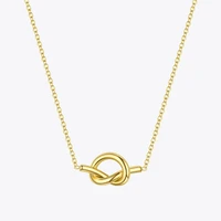 enfashion cute hollow knot pendant necklace women gold color stainless steel heart choker necklace fashion femme jewelry p193057