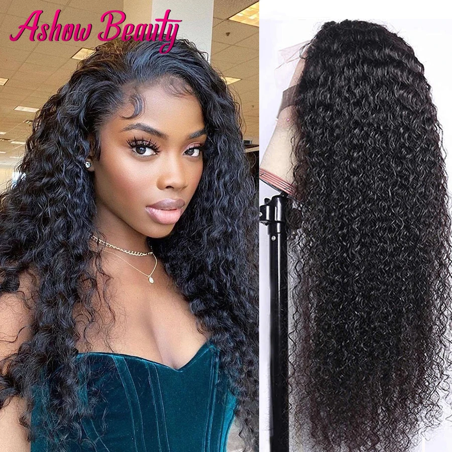 

Бразильские кудрявые парики, 30 дюймов, предварительно выщипанные 13x5x1, глубокие кудрявые передние парики на сетке с детскими волосами, T-пари...