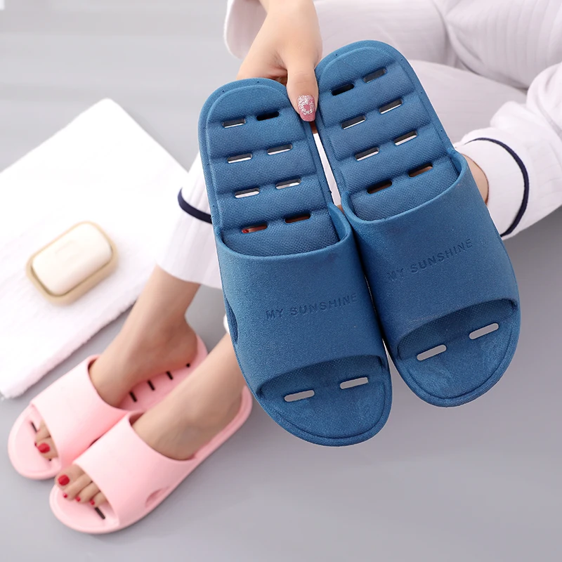 Тапки для душа и дома мужчин женщин мягкие Нескользящие утечки повседневные