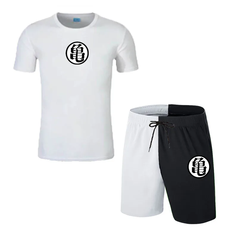 

New Men's Sports Suit Men's Running Clothes Gym Summer Two-Piece Quick-Drying Clothes Casual Short-Sleeved Shorts Summer