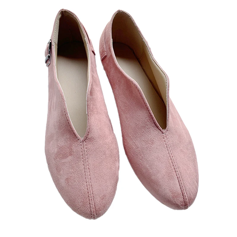 

Pointed Toe Suede Women Flats Solid Color Peas Shoes Loafers Sweet Casual Plus Size кроссовки женские