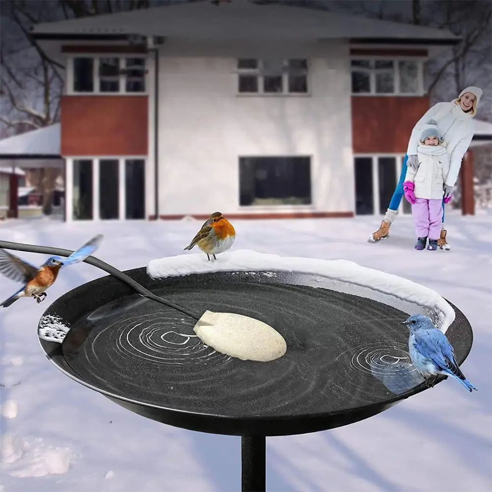 

Bird Bath De-icer Heater Heated Rock Bird Bath De Icer, Automatic Heater With Aluminum Base Water Heater For Garden Lawn Pa R8z6