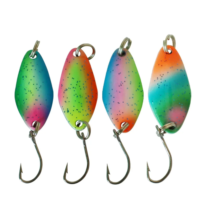 Новинка, светящаяся рыболовная приманка «ложка», 3 шт., 1,5 г/2,5 г, металлическое лезвие для приманки, Спиннер, приманка для форели, искусственная рыба, рыболовные снасти