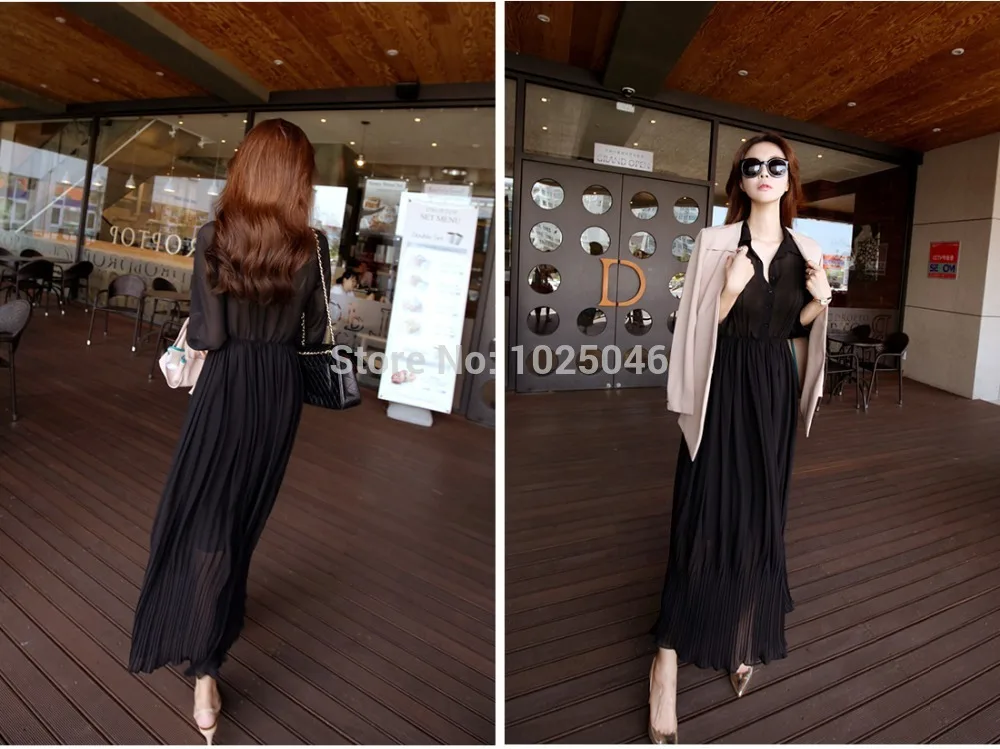 Модная женская шифоновая накидка в Корейском стиле длинное пляжное платье