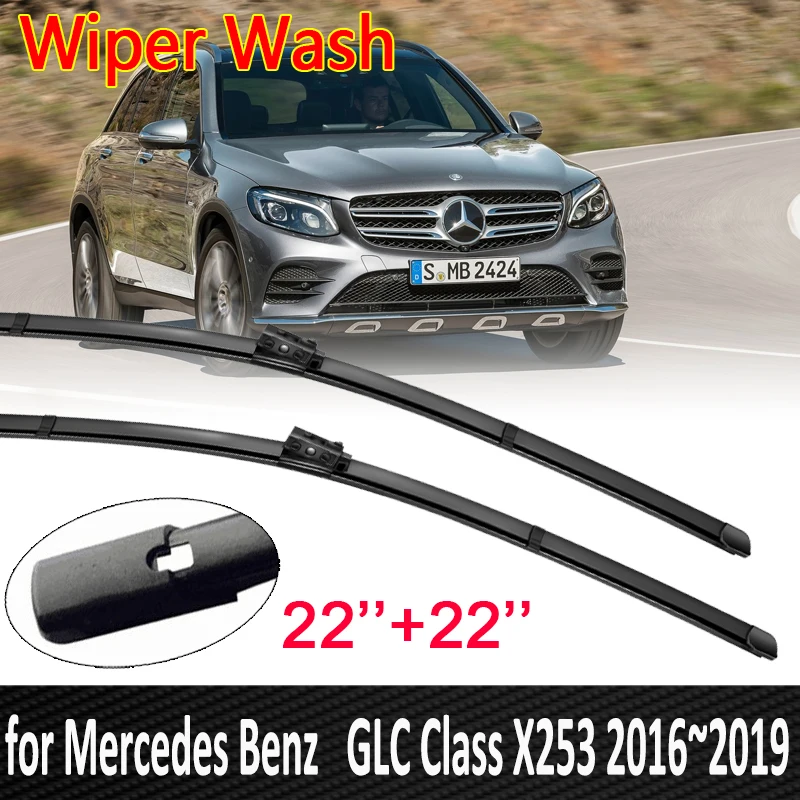 Car Wiper Blades for Mercedes Benz GLC Class X253 C253 Windscreen Brushes Car Goods 200 250 300 220d 250d 43 63 AMG 4Matic