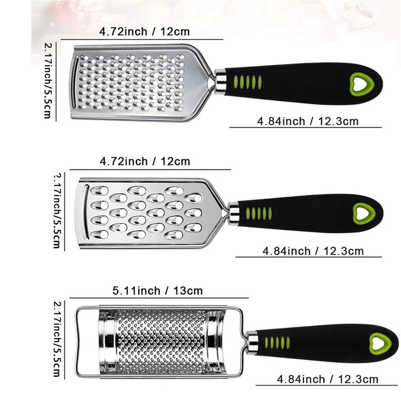 Кухонная терка для сыра измельчитель лимона набор из 3 терки легко натерять или