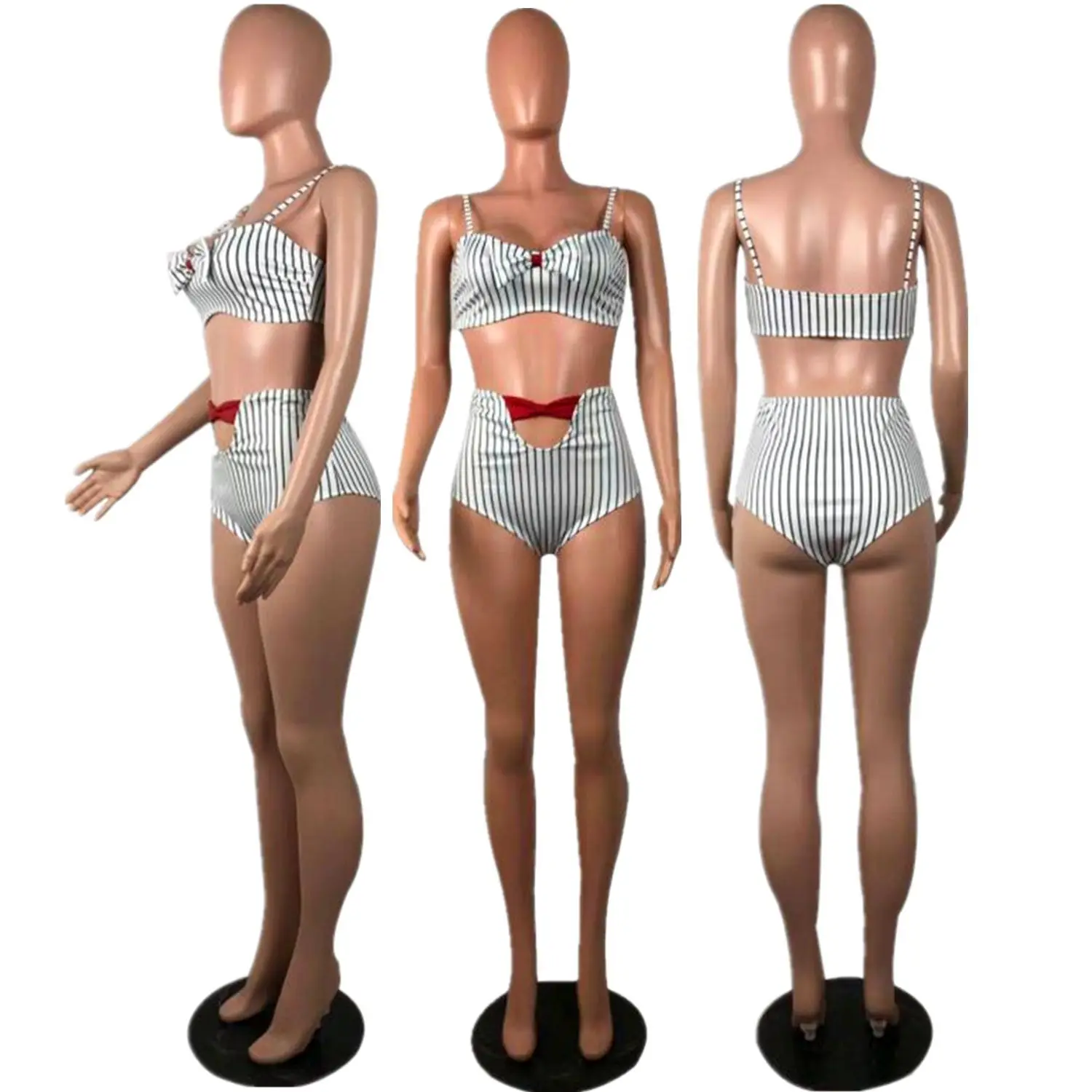 Женские комплекты бикини одежда Новинка лета 2021 бюстгальтер в полоску с принтом