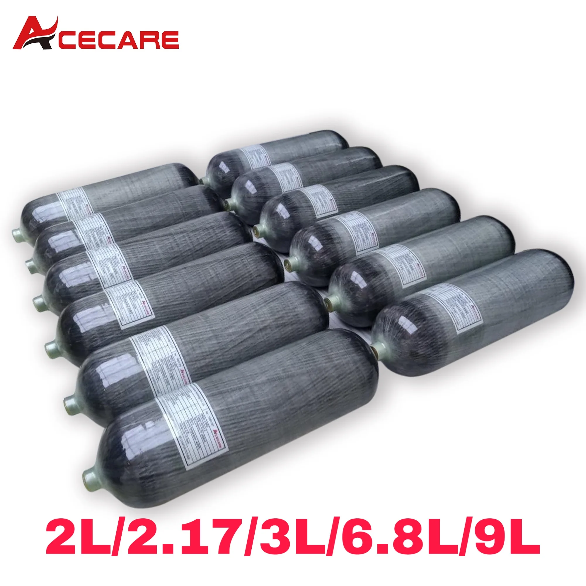 Bestellen Acecare Pcp Air Tank Paintball 2L/2.17L/3L/6.8L/9L 4500psi Scuba Tank Hpa Pcp Condor Airforce Air Gewehr Pellets Co2 Airsoft Gun