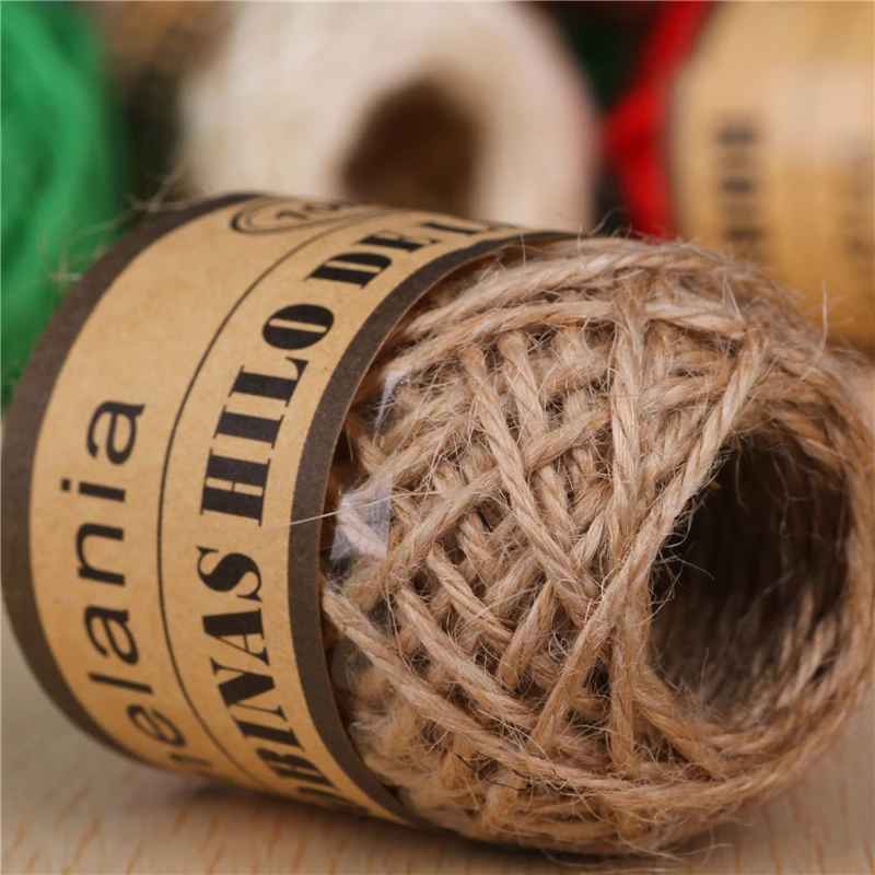 

5MM with Artificial Green Leaves Perfect Braided Decorated Vine for Art & Craft Natural Jute Twine Creative Burlap Leaf Ribbon