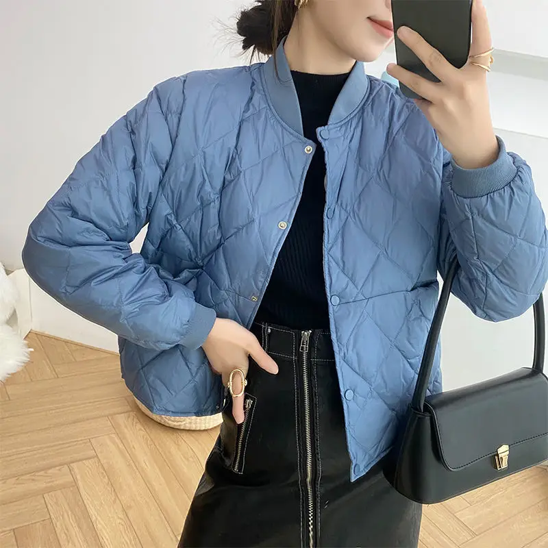 

Light down cotton padded jacket women's short autumn winter 2020 new Korean version thin loose Baseball Jacket shows thin coat