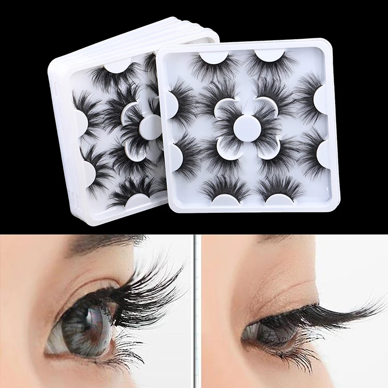 

7 Pairs 25mm 3D Mink Dramatic Long Wispy Fluffy False Eyelashes Lashes