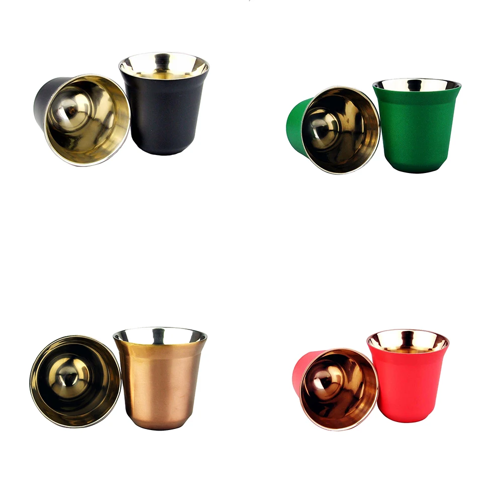 Популярные кружки для эспрессо термос из нержавеющей стали Набор чашек