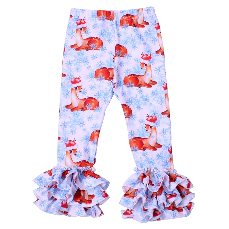 Леггинсы для девочек тройная оборка с оборками|Брюки| |