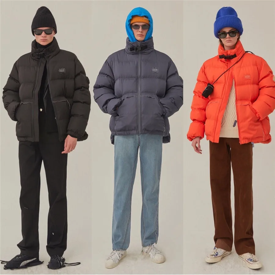 

Пуховик погрешности ADER, куртка для мужчин и женщин 1:1, толстое пальто на молнии лучшего качества, защитное пальто с воротником на пуговицах