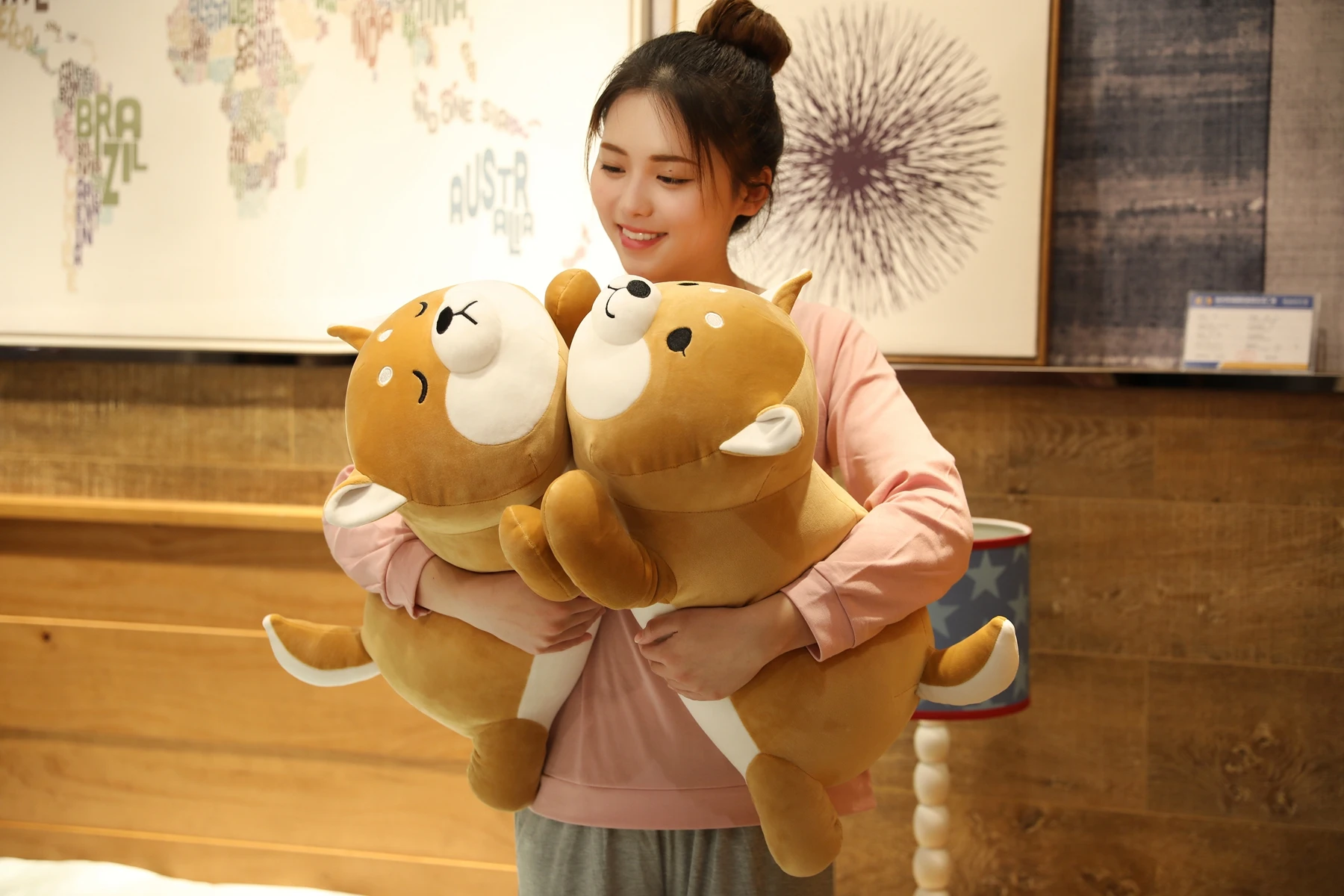 

New Arrival 35-50CM Cute Corgi & Shiba Inu Dog Plush Toys kawaii Lying Husky Pillow Stuffed Soft Animal Dolls Children Baby Gift
