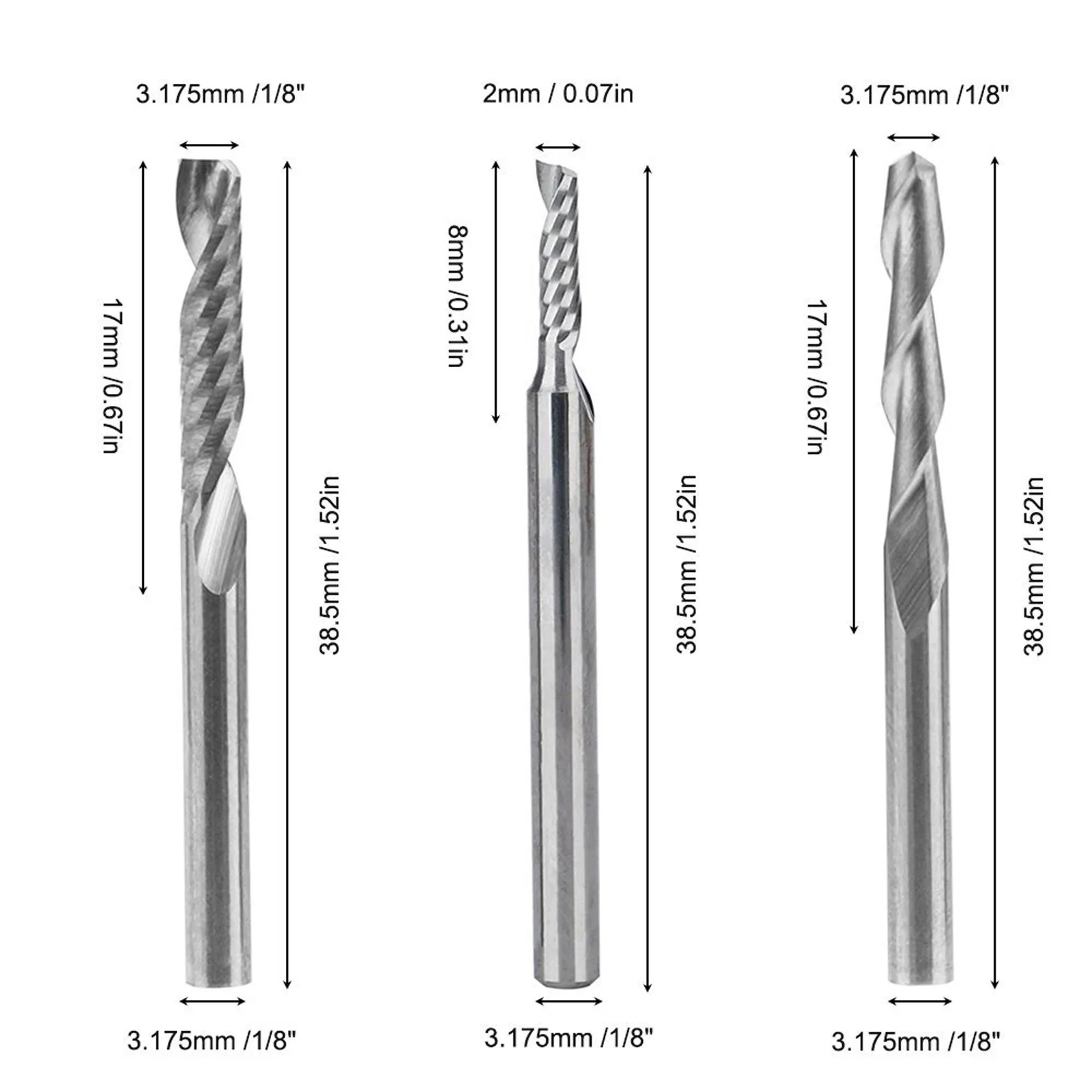 

12pc Milling Cutter Combination 3 Spec, Single Edge, Ball-head Double Edge#G30