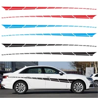 2pcs fashion sports car racing stripes a side door line modelling of diy fun creative vinyl decals stickers door accessories