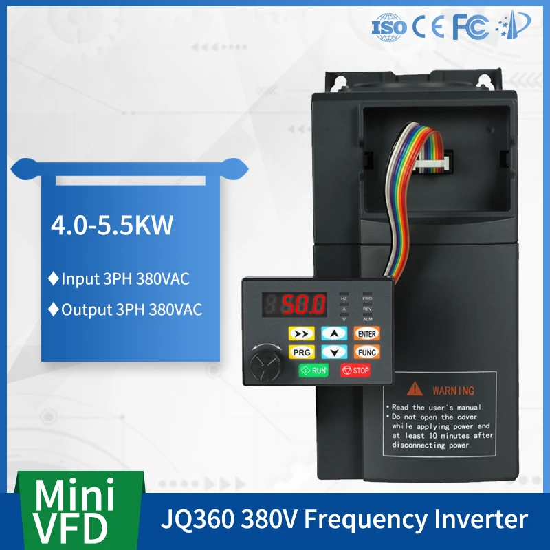 JQ360 мини VFD 380 В вход 4 0/кВт контроллер скорости двигателя преобразователь частоты