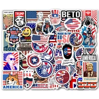 50pcs president donald trump pvc stickers on laptop car scrapbooking phone motorcycle luggage decor sticker toys for kids f4