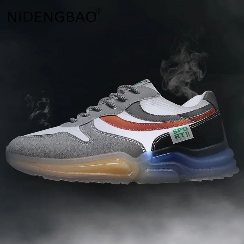 Men's Sneakers Running Shoes Mesh Breathable Damping Soft Sole Outdoor Walking Jogging Casual Sports Shoes Tenis Masculino 39-44