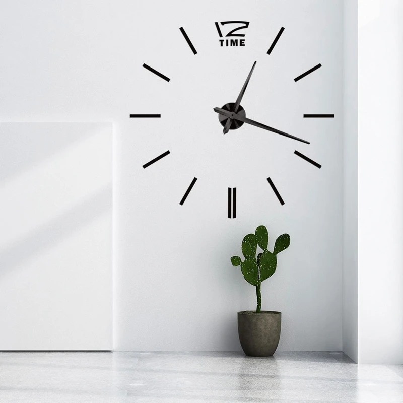 Современные большие роскошные 3D настенные часы сделай сам домашний декор