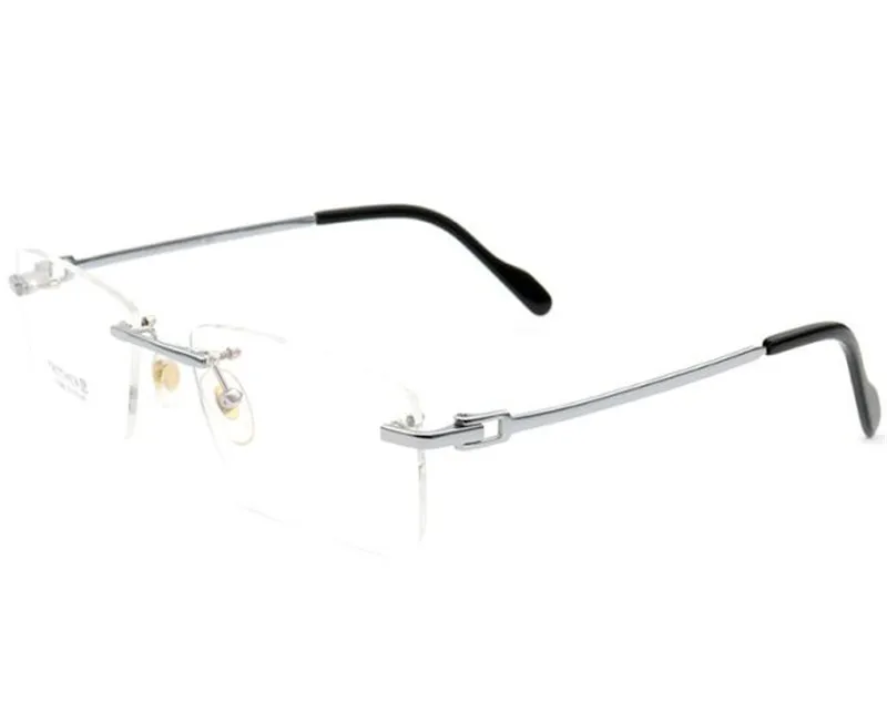 

Vintage Pure Titanium Glasses Frame Men Rimless Prescription Lens Optical Eyewear Retro Anti-reflective Reading Eyeglasses