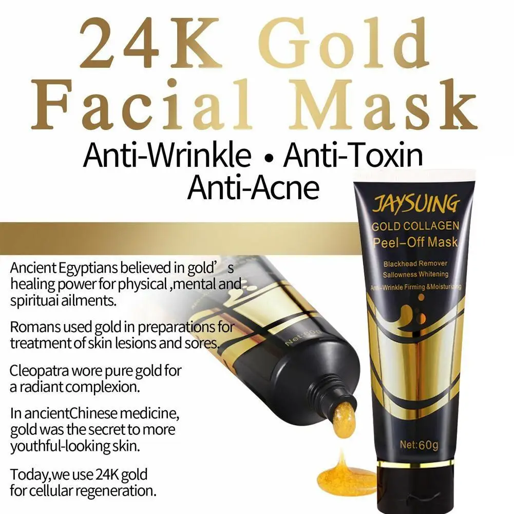 Hot Sell Gold Mask Collagen Face Anti Aging Whitening Wrinkle Lifting Smooth Tear Peel Off Masks Skin Care New |
