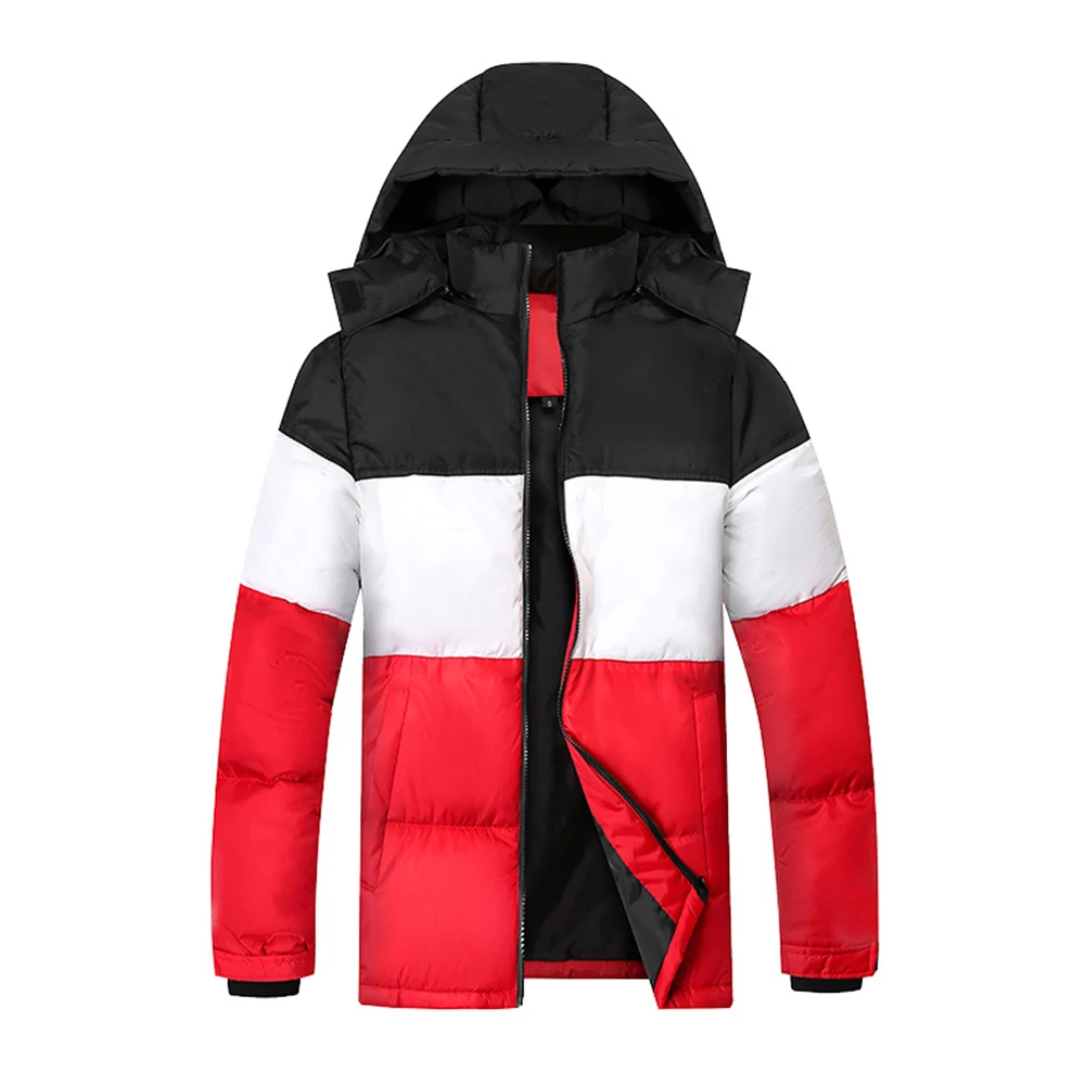 

Парка мужская зимняя однотонная с капюшоном, х/б