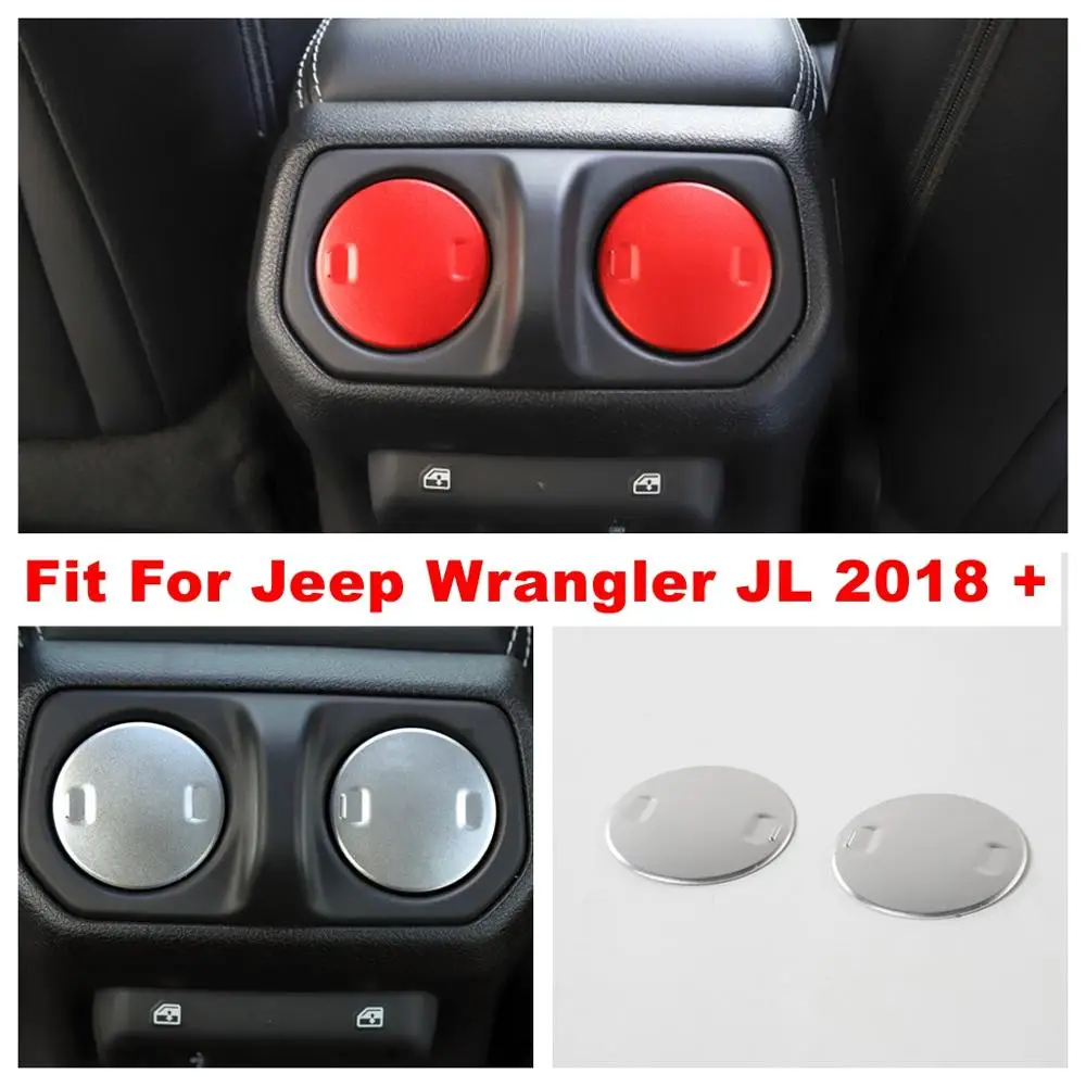 

Armrest Box Rear Air Conditioning AC Vent Outlet Decoration Cover Trim Fit For Jeep Wrangler JL 2018 -2022 Metal Accessories