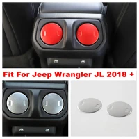 armrest box rear air conditioning ac vent outlet decoration cover trim fit for jeep wrangler jl 2018 2019 2020 metal accessories