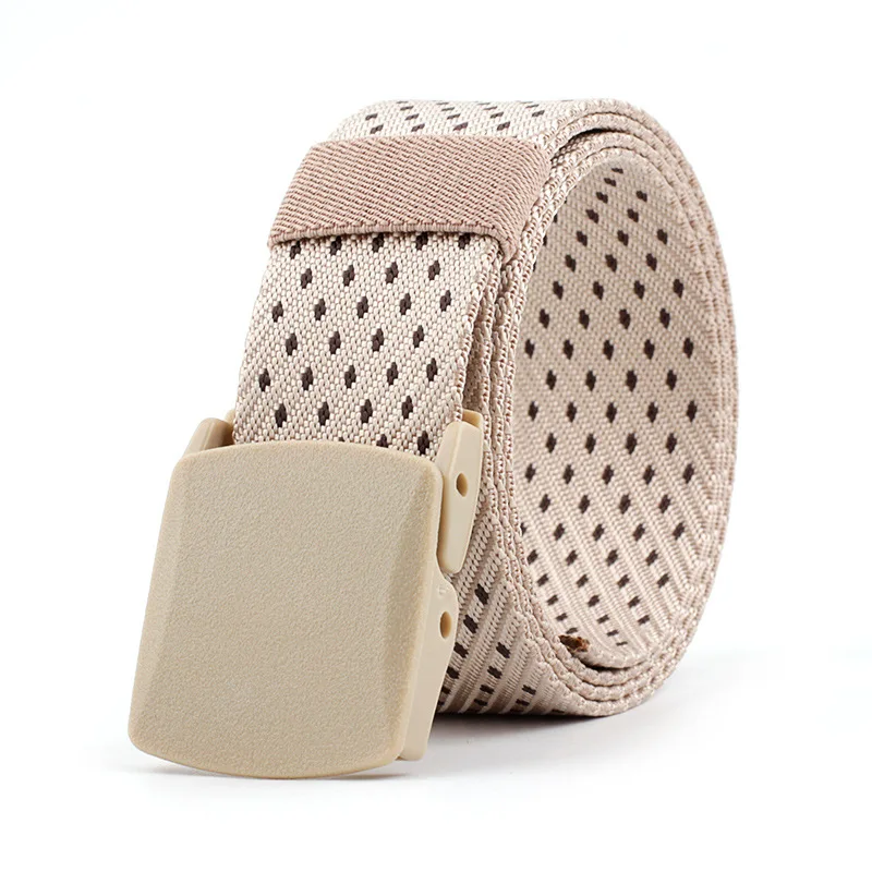 Ремень холщовый с пластиковой плоской пряжкой 3 8 см p52 | Аксессуары для одежды