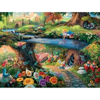 gatyztory frame fairy tale forest paint by numbers for adults kids handpainted landscape oil painting canvas drawing diy gift