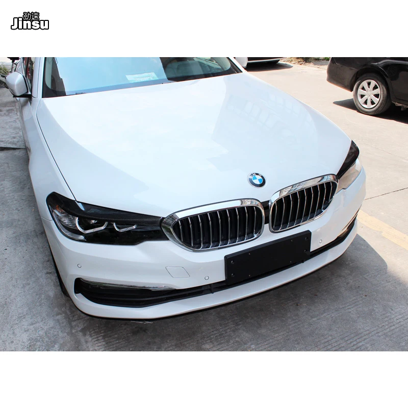 2 шт. накладки на передние фары из углеродного волокна для BMW 525i 530i 540i 2017 - 2019 G30 G31 F90