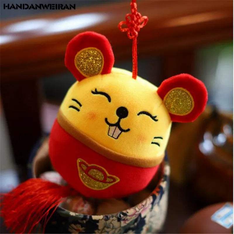 1 шт. новый милый 2020 год искусственный мяч зубочистка плюшевый кулон праздничный