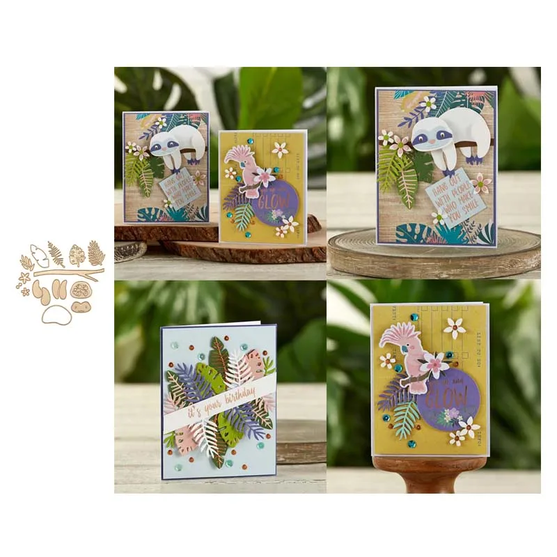 Слойт штампы ветка с листьями металла резки высечки ремесло формы для записная