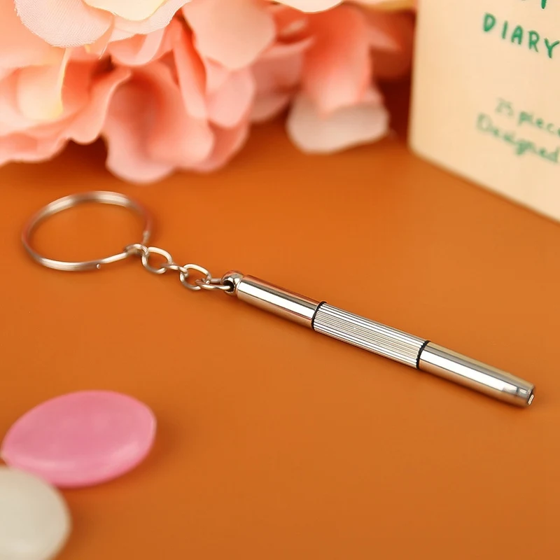 

Portable Mini Precision Repair Screwdriver Multifunctional For Optical Eyeglasses Sunglasses Jewelry Watches key Chain