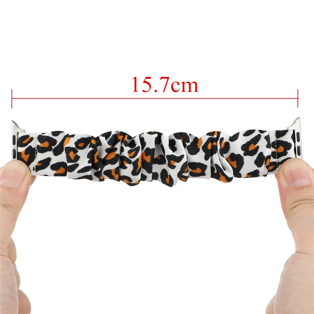 

New Scrunchie Elastic Watch Band for Apple Watch Band 38mm 40mm 42mm 44mm Fashion Women Girls Strap Hair Wristband for iwatch