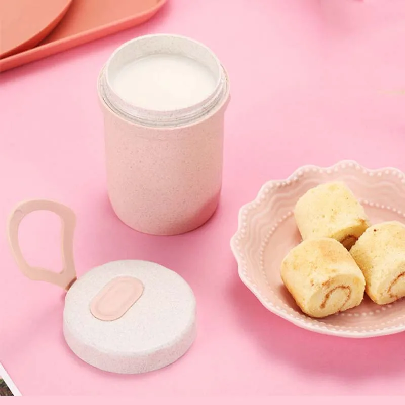 Креативная чашка для завтрака овсянки хлопья PP материал закусок с крышкой ложка