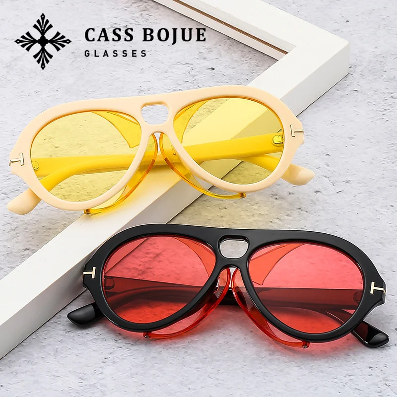 

New cyberpunk T-shaped decorative Sunglasses men's and women's fashion sunglasses