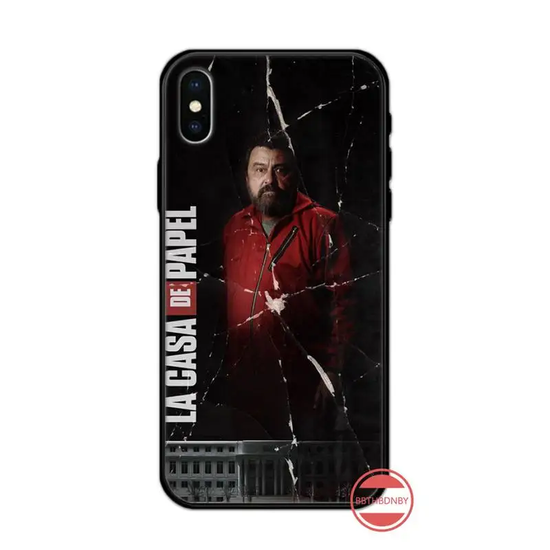 Бумажный дом грабителей США драма ТПУ черный чехол для телефона Корпус iphone 5 5s 5c se