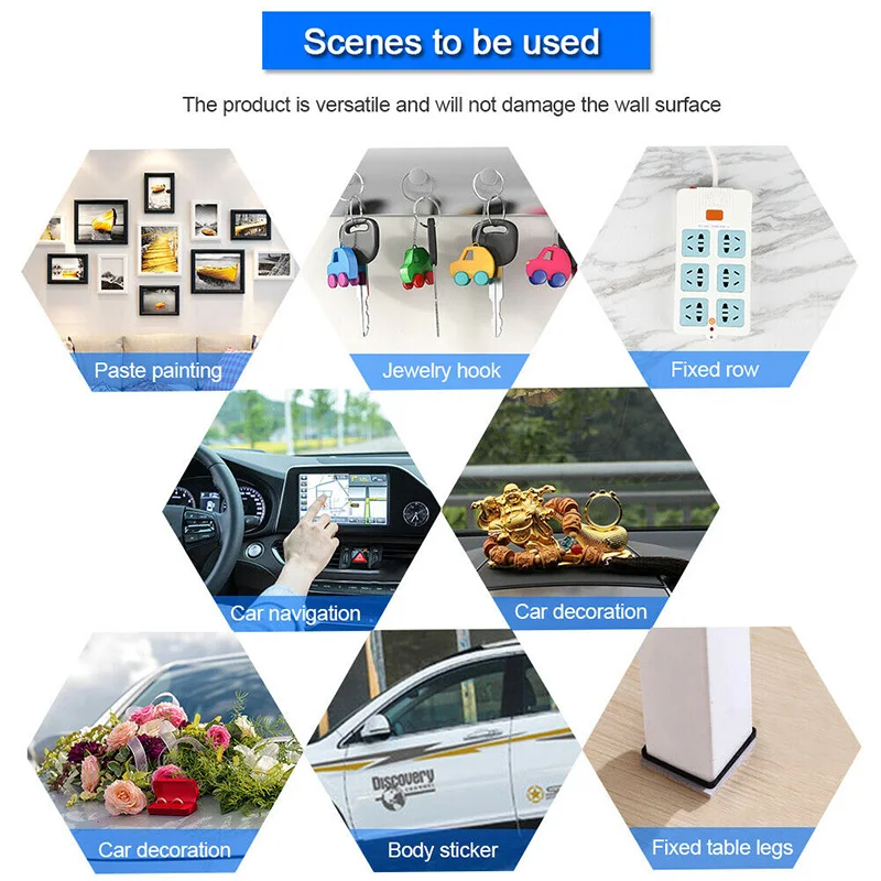 Многофункциональный Двусторонняя гелевая лента Не оставляющий следов надежный