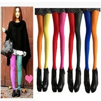 women patchwork footed tights stretchy pantyhose stockings elastic two color silk stockings skinny legs collant sexy pantyhose