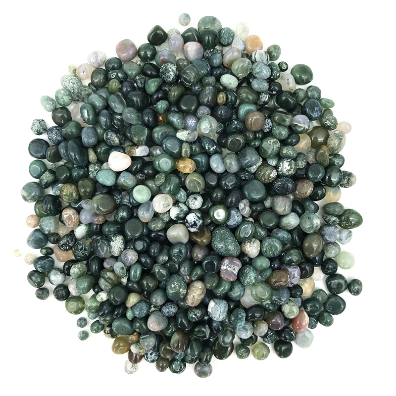 Прямая поставка 50 г Натуральный Мох агатовый гравий кварцевый кристалл камень с
