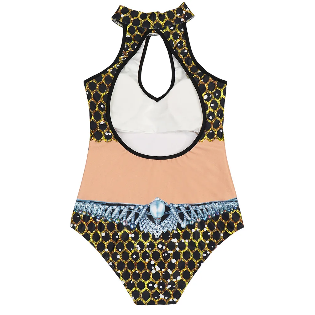 

Sexy Swimming Suit For Women Halter Hollow Bikinis Set Print Swimwear Brazilian Biquini Beach Wear Push Up Pad Seperate Swimsuit