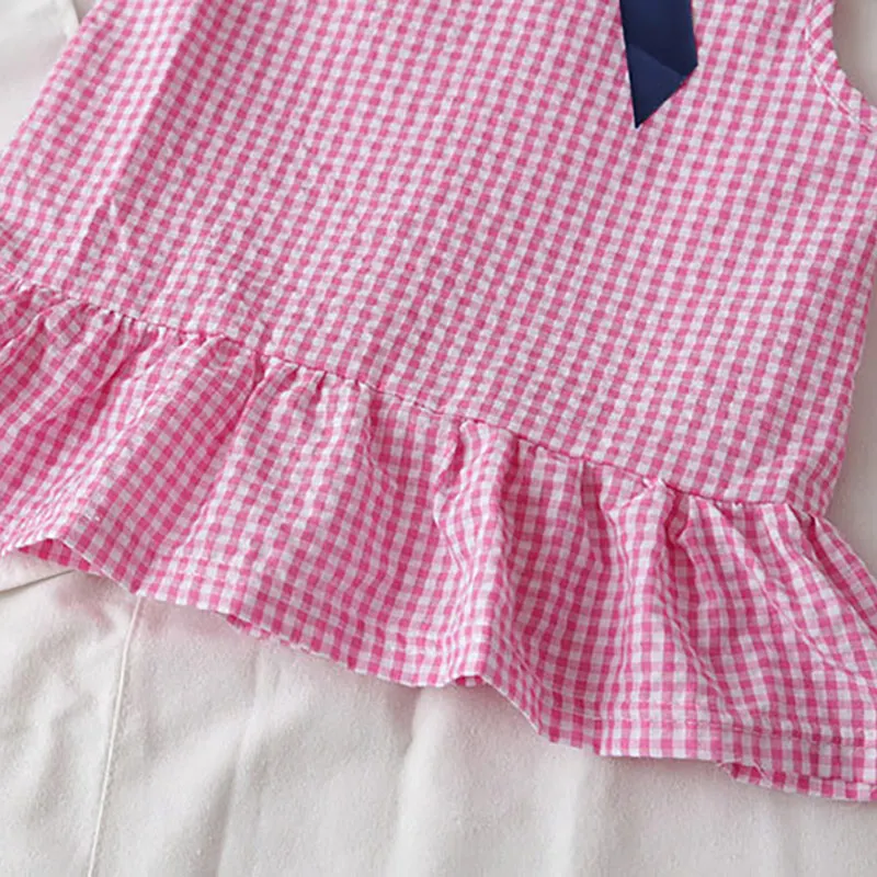 Комплекты детской одежды для девочек Новая летняя футболка без рукавов + шорты в