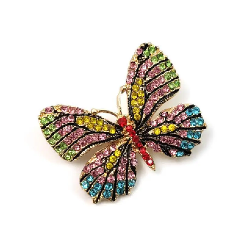 2019 модная цветная брошь в виде бабочки свадебные хрустальные стразы насекомых