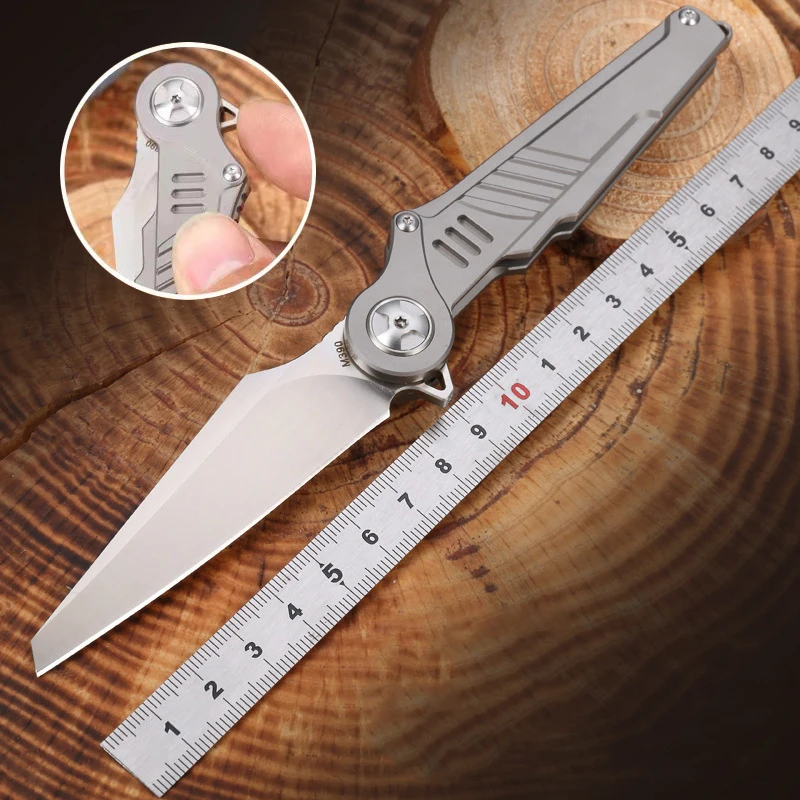 

M390 Steel Folding Knife Sharp Tactical Survival Pocket Knife Titanium Handle High Quality Outdoor Knives Camping EDC Tool