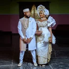 Женское платье в африканском стиле с юбкой-годе