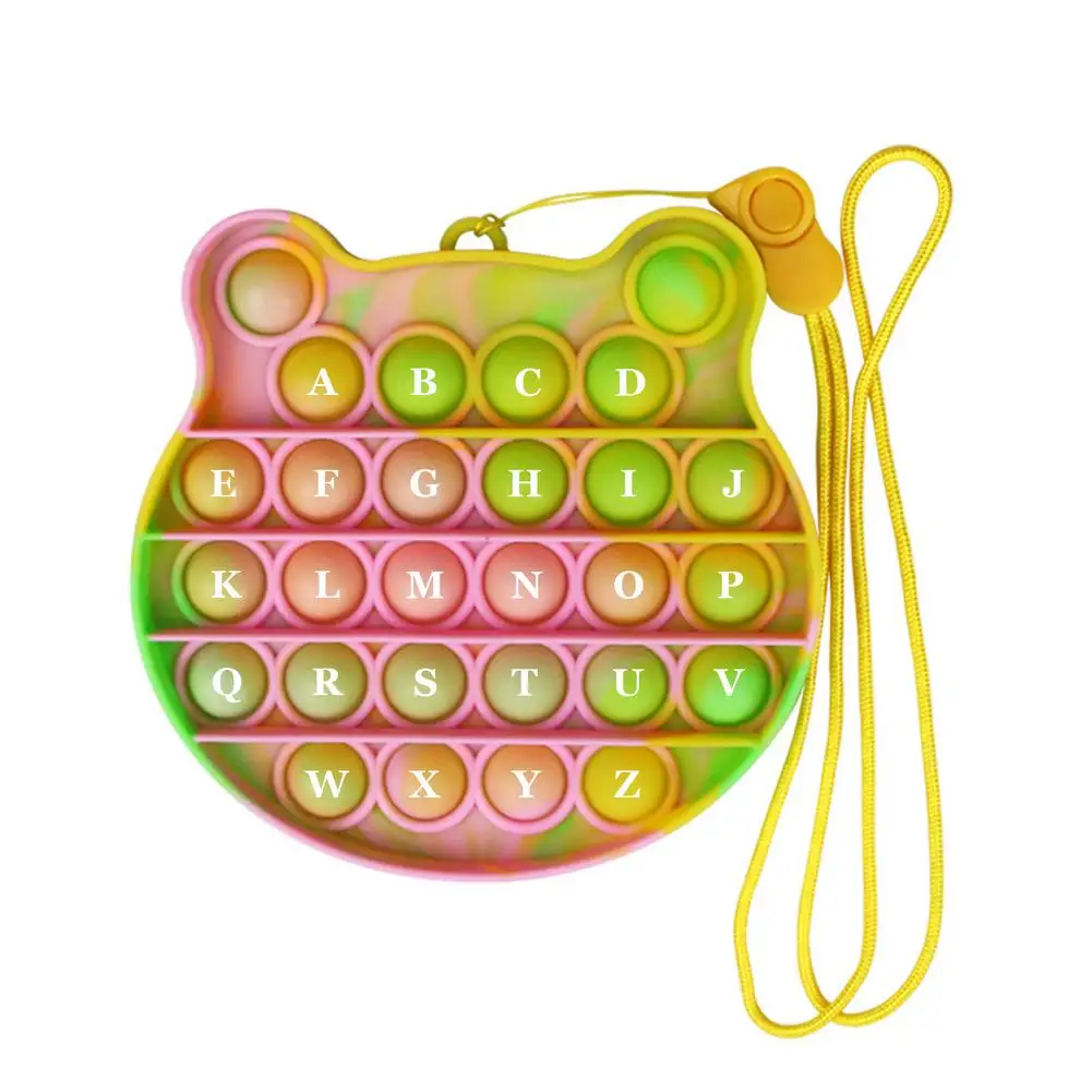 Забавная антистрессовая Pop игрушка выдвижная сенсорная с буквой антистресс