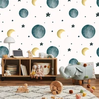 modern 3d wallpapers for baby kids for living room nursy embossed textured walls paper in rolls star moon decorative vinyl mural
